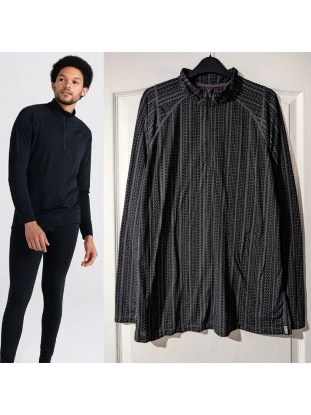 SAXX | Men's Viewfinder 1/2 Zip Sweatshirt In 'Have A Nice Day '